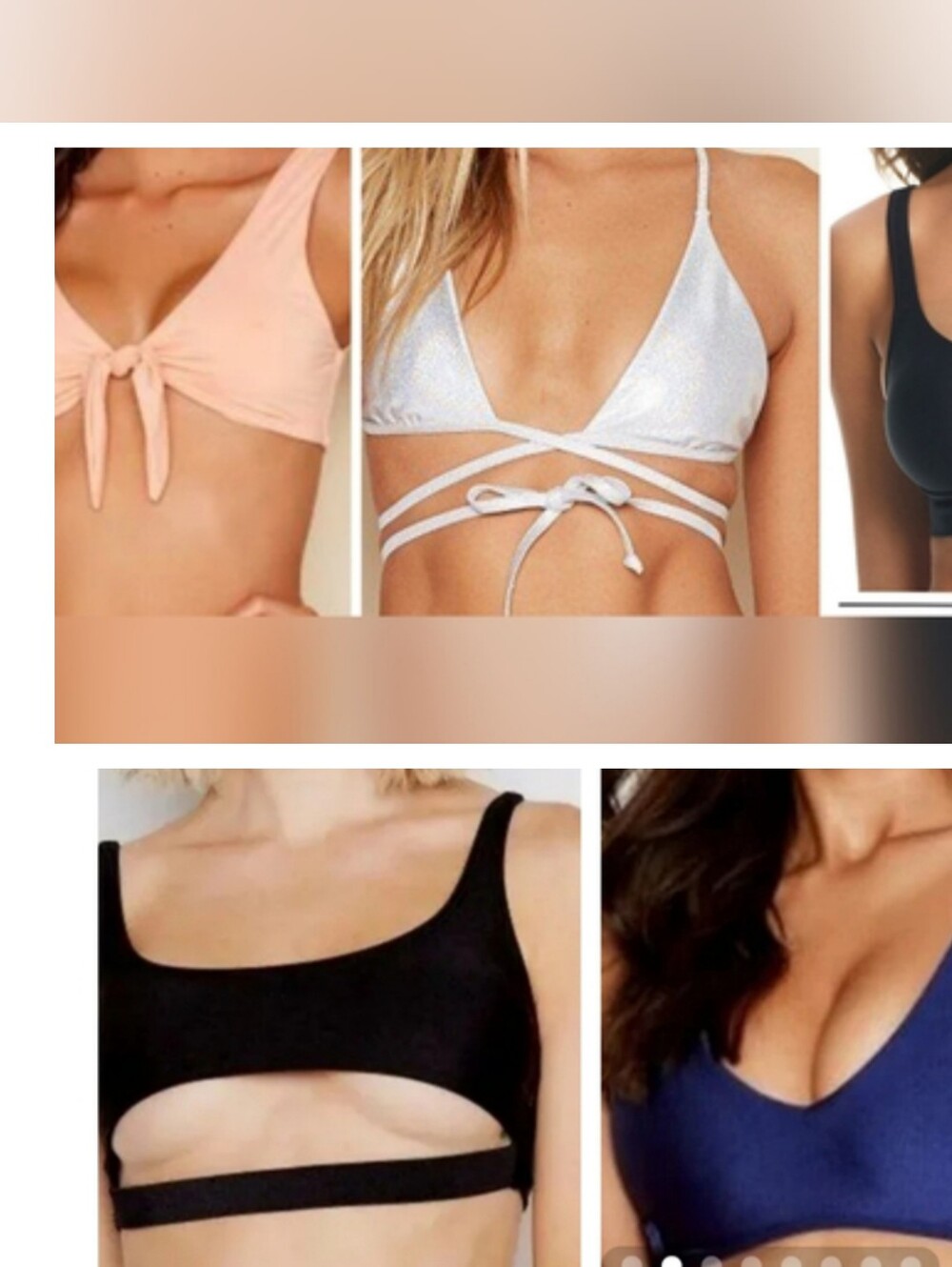 Nwt Dippin Daisy Plus Other Bikini Top Size Small .. Lot Of 5